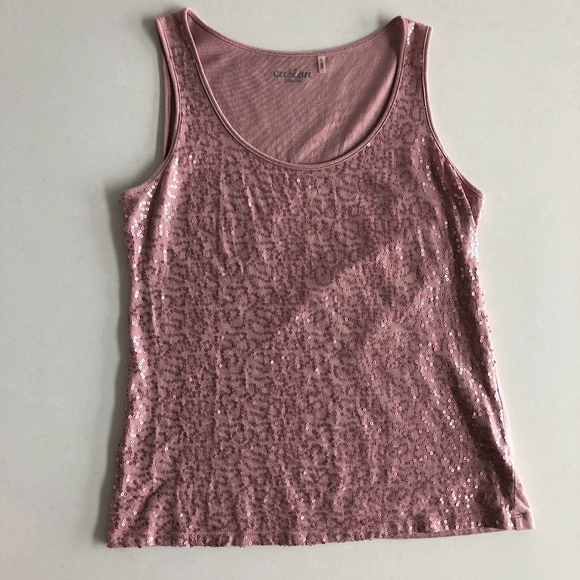 Caslon (Nordstrom) cotton sequined tank, size M - Picture 5 of 7